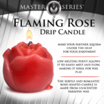 Massagekaars – Flaming Rose rozenvormige druipkaars met laag smeltpunt – ongeparfumeerd – rood - Afbeelding 6