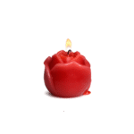 Massagekaars – Flaming Rose rozenvormige druipkaars met laag smeltpunt – ongeparfumeerd – rood - Afbeelding 4