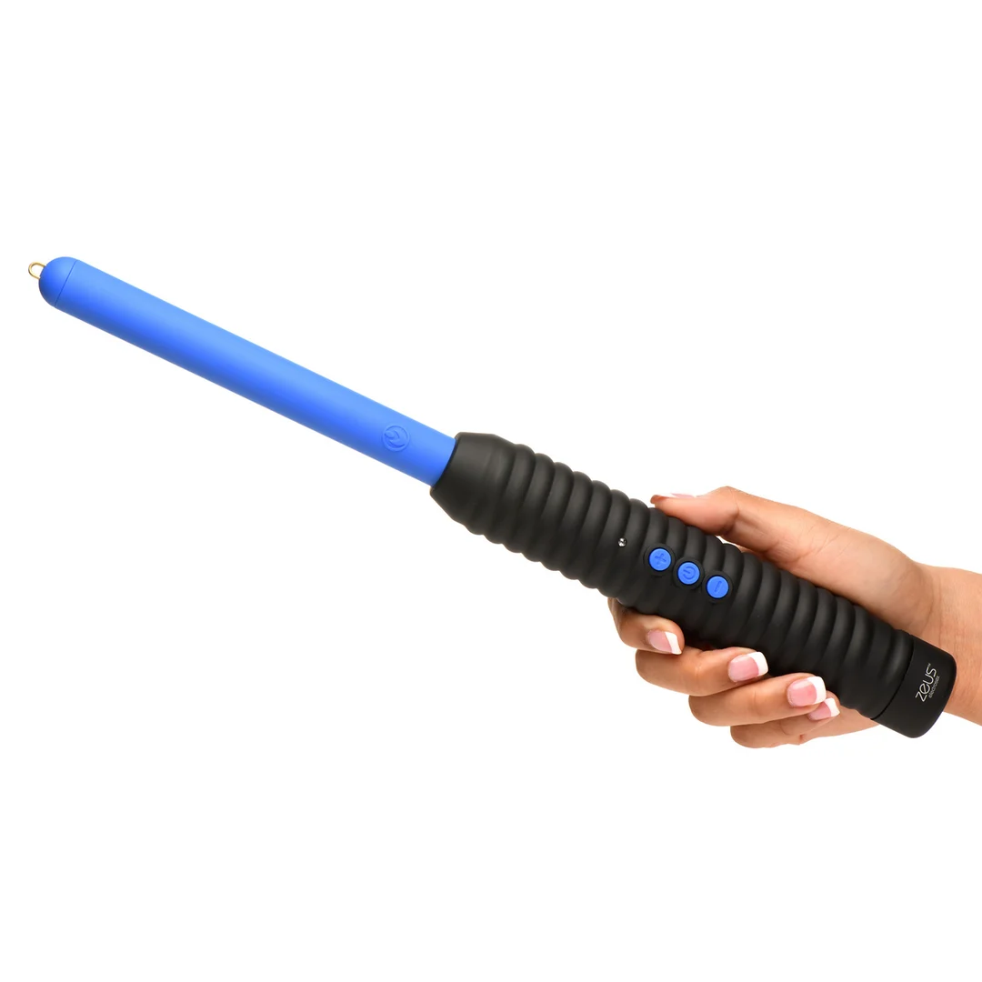 BDSM e-stim wand met stevige grip – Shock Rod - E-Stim Zapping Wand - Blauw - Afbeelding 5