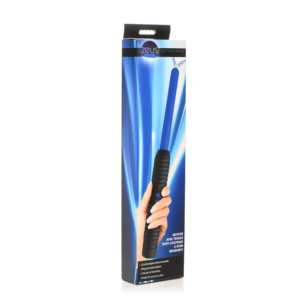 BDSM e-stim wand met stevige grip – Shock Rod - E-Stim Zapping Wand - Blauw - Afbeelding 1