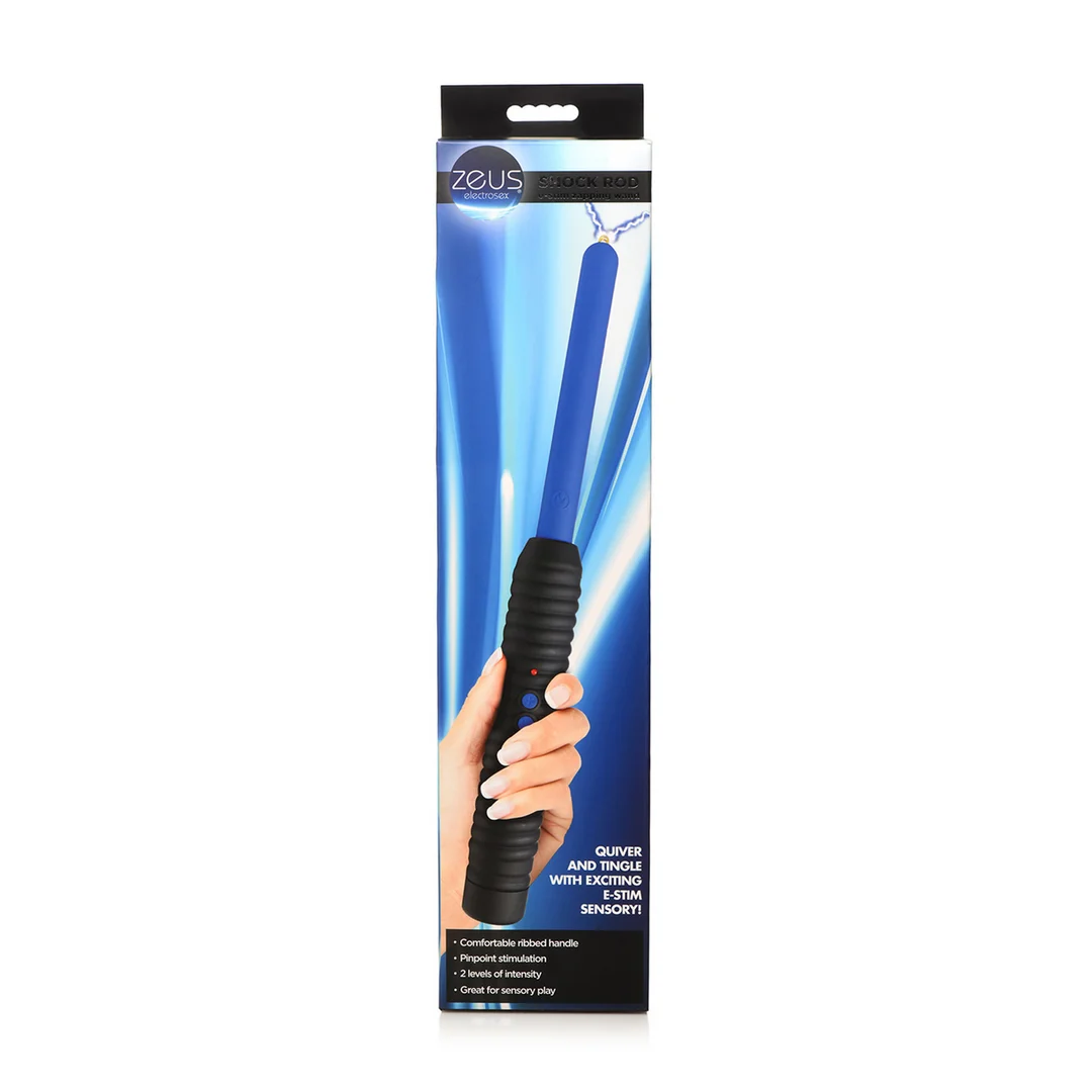 BDSM e-stim wand met stevige grip – Shock Rod - E-Stim Zapping Wand - Blauw - Afbeelding 2