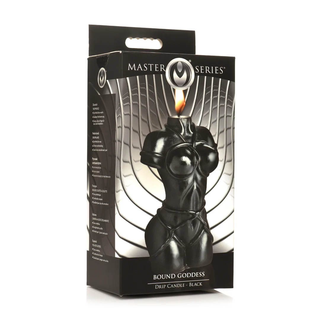 Bound Goddess zwarte druipkaars - Afbeelding 1