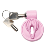 Chastity cage met vulva cap – Roze - Afbeelding 3