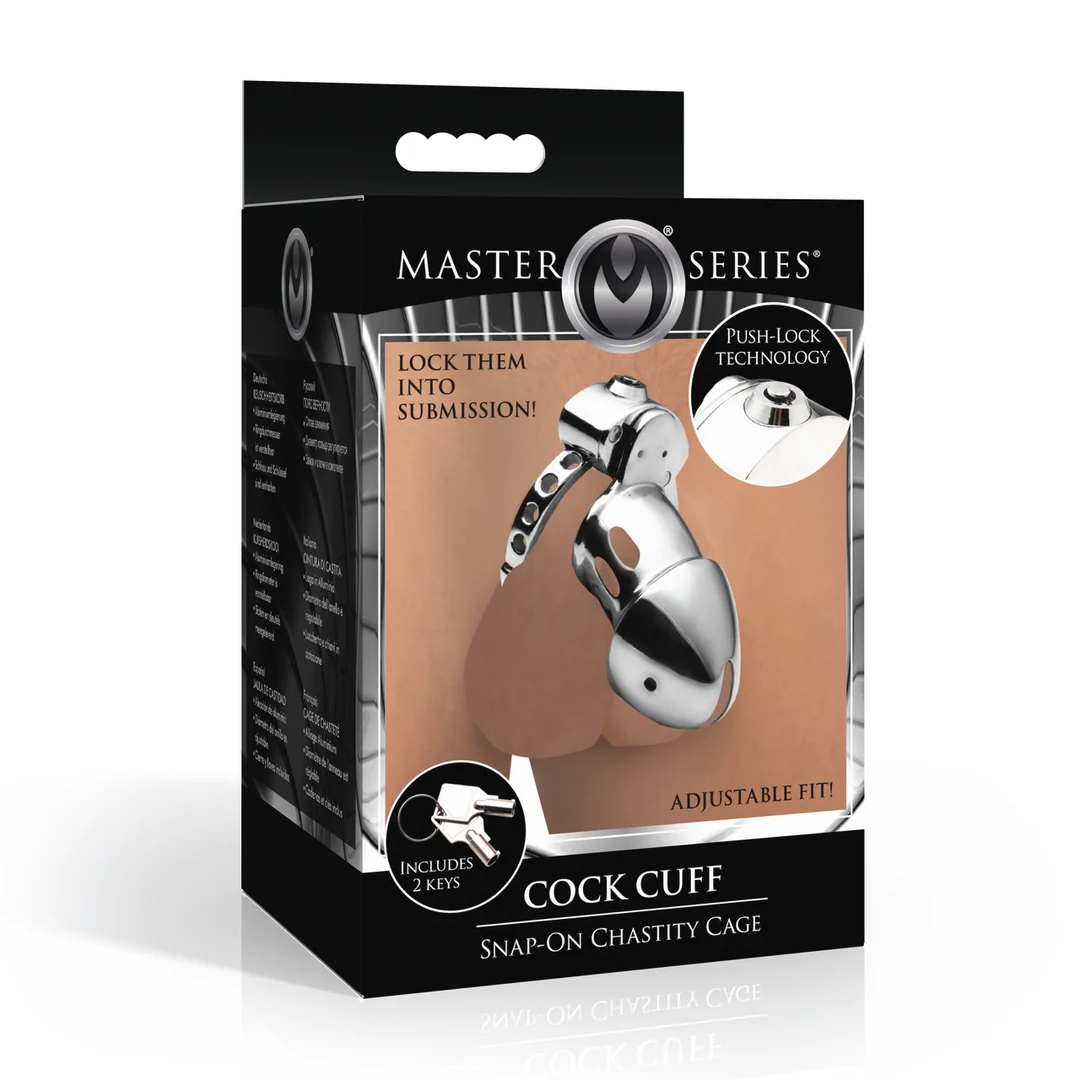 Chastity cage met verstelbare ring – Snap-On Chastity Cage - Afbeelding 1