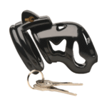 Chastity cage met verstelbare ringen – Zwart - Afbeelding 5