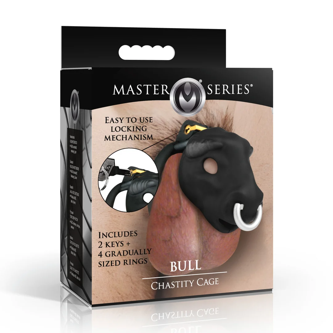 Gabbia di castità Bull nera