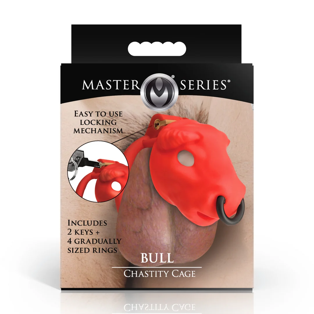 Gabbia di castità Bull nera - immagine 6