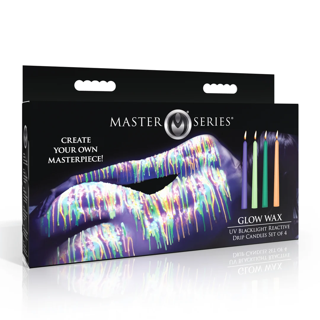 Glow Wax UV druipkaarsen, set van 4