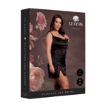 Sexy plus size zijden jurk met open rug en split voor curvy glam – Le Desir
