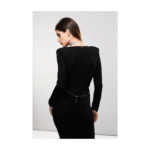 Bondage lingerie choker met metallic drapering voor sexy look – SexyPlus - Afbeelding 2