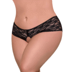 Kanten open panty met gesplitste rug voor verleidelijke look – Magic Silk - Afbeelding 2