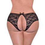 Kanten open panty met gesplitste rug voor verleidelijke look – Magic Silk