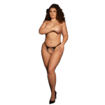 kanten string met open kruis en gouden details voor ondeugendheid – Le Désir - Afbeelding 9