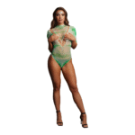 Netstof body met V-hals en korte mouwen voor sexy silhouet – Le Desir - Afbeelding 10