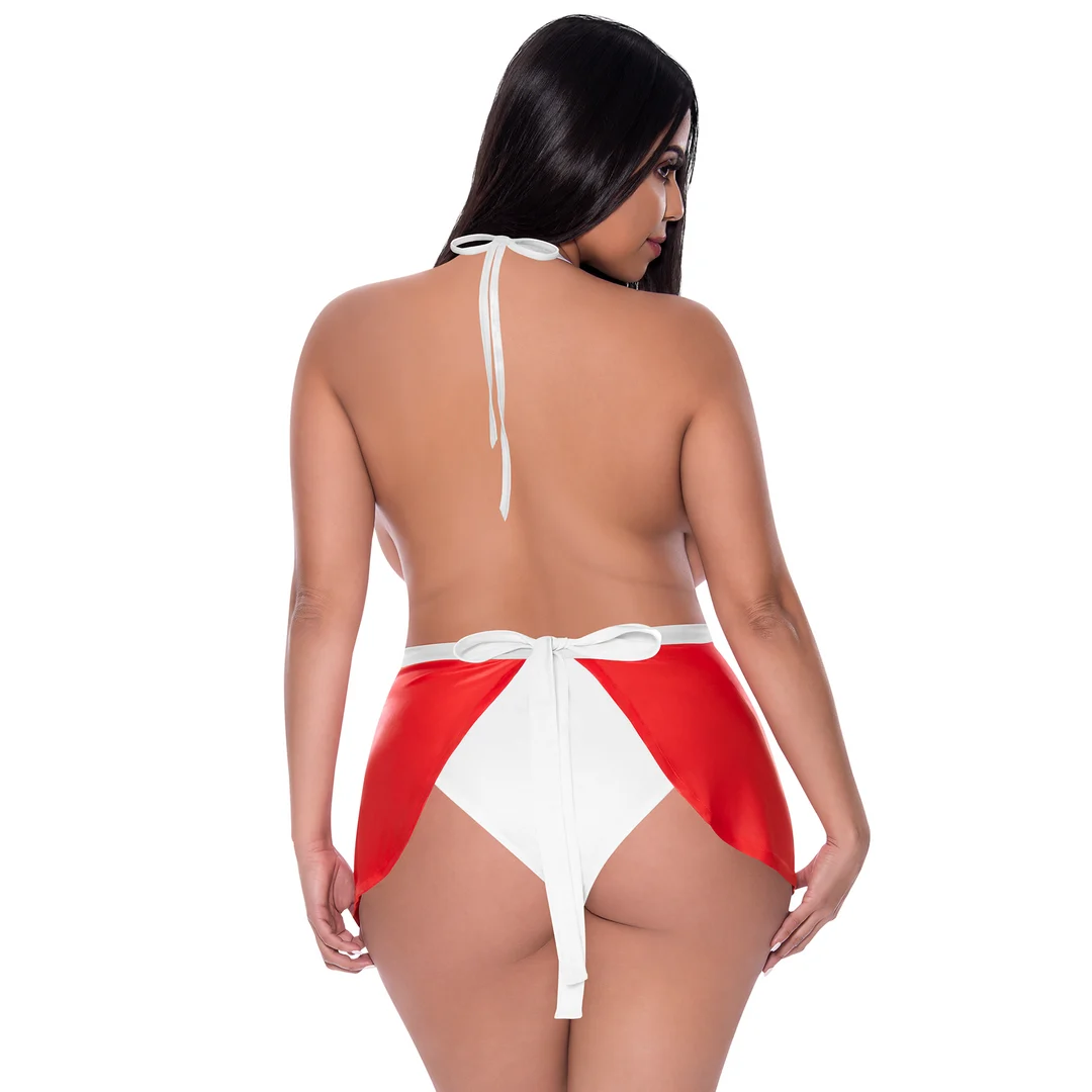 Magic Silk Dress Up Kleid in Rot und Weiß – Bild 11