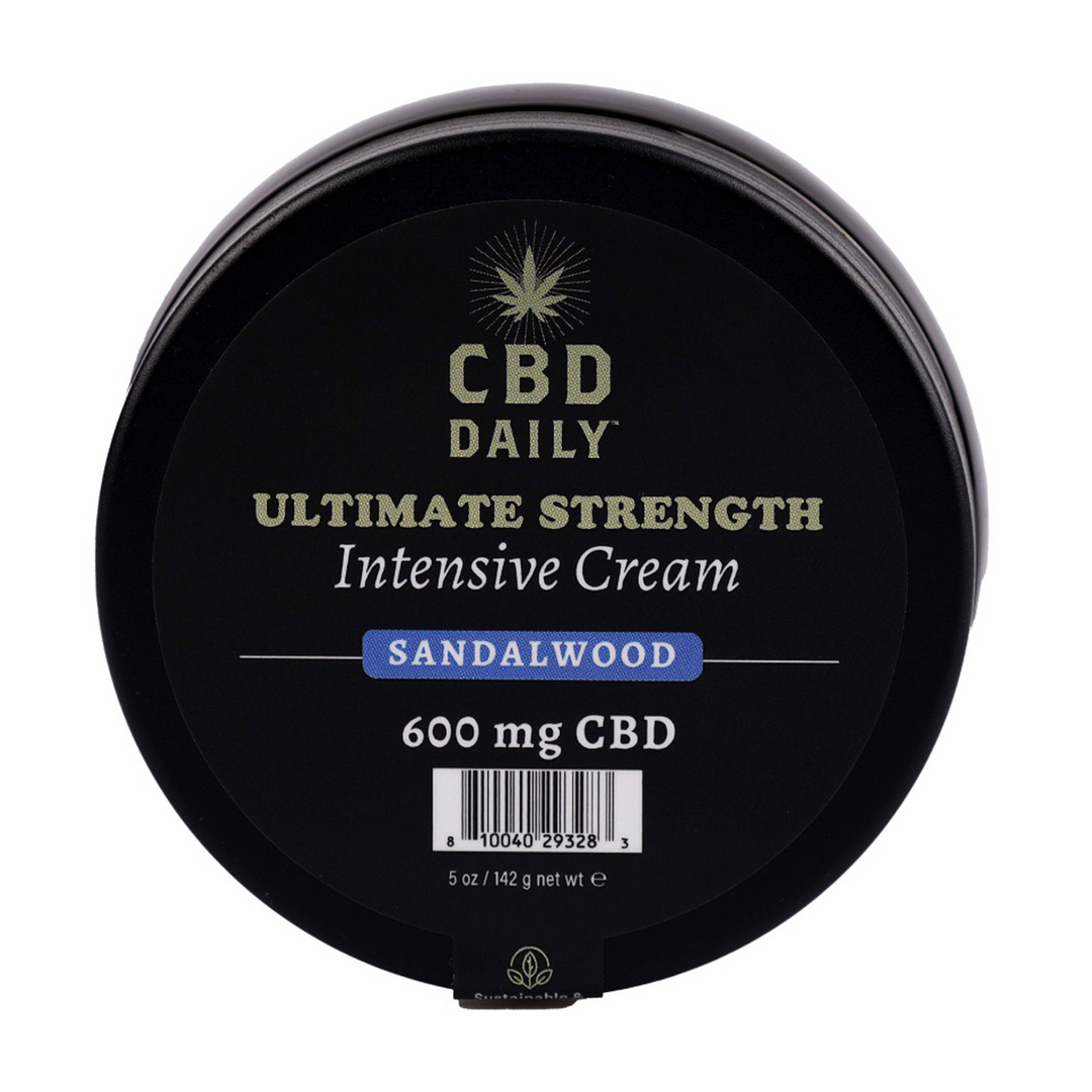 CBDUSCC501-5 Verzorgende crème met CBD Sandalwood 5 oz / 142 g - Ultimate Strength Intensive Cream - CBD Daily - Afbeelding 1