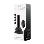 vibrator – 10 standen met afstandsbediening – Chrystalino zwart glas Chrystalino by Shots - Afbeelding 3