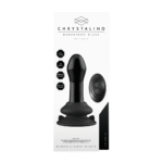 vibrator – 10 standen & met afstandsbediening – zwart borosilicaatglas Chrystalino by Shots - Afbeelding 2
