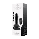 vibrator – 10 standen & met afstandsbediening – zwart borosilicaatglas Chrystalino by Shots - Afbeelding 3