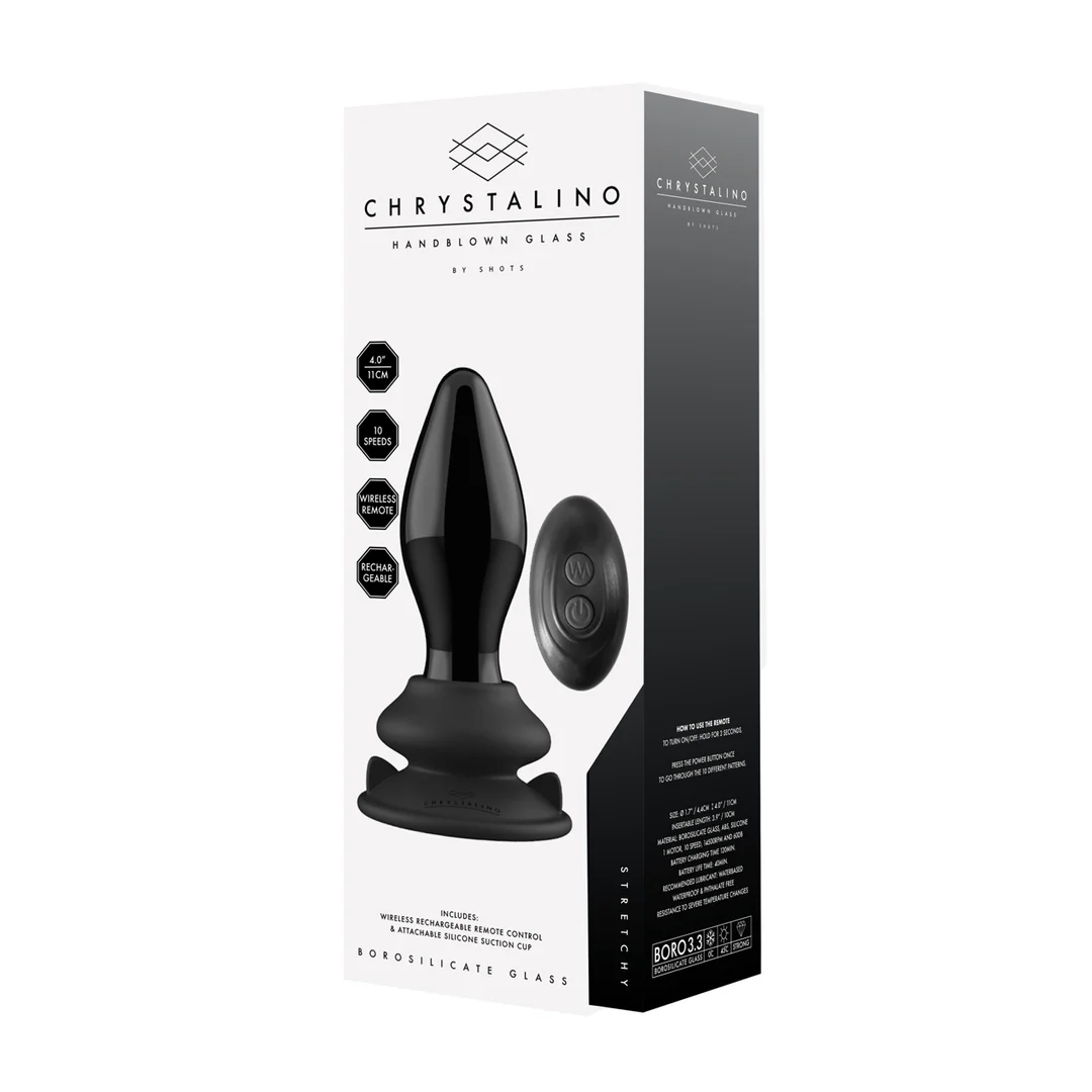 Vibratore allungabile in vetro Chrystalino con ventosa - immagine 3