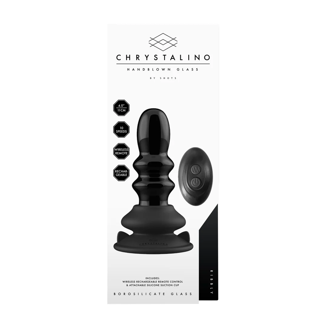 Vibratore in vetro Ribbly con ventosa - immagine 2