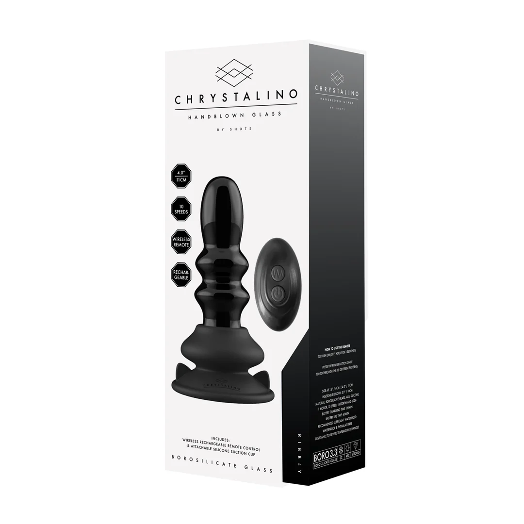 Vibratore in vetro Ribbly con ventosa - immagine 3