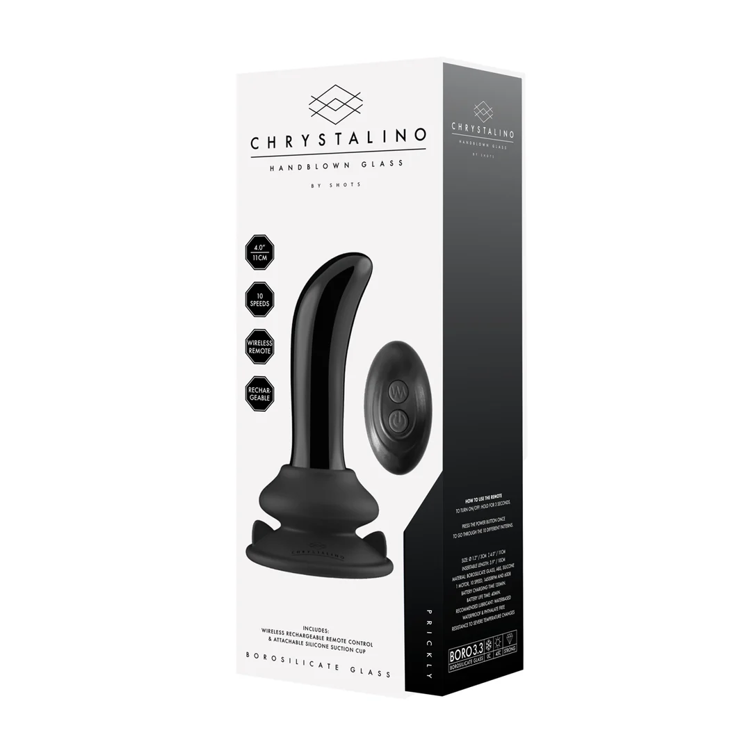 Vibromasseur en verre Chrystalino Prickly Smooth – Image 3