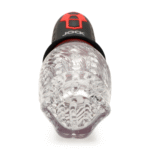 Automatische masturbator met 5 draaistanden – Doorzichtig/Zwart - Afbeelding 4