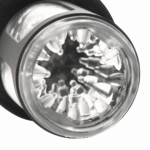 Automatische masturbator met draai- en duwfunctie – Transparant/Zwart - Afbeelding 4