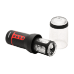 Automatische masturbator met draai- en duwfunctie – Transparant/Zwart - Afbeelding 5