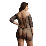 Babydoll met visnet voor sexy plus size curves, elegante pasvorm – Le Desir - Afbeelding 3