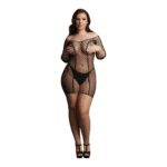 Babydoll met visnet voor sexy plus size curves, elegante pasvorm – Le Desir - Afbeelding 4