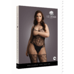 Kanten bodystocking met visnetlook voor curvy verleiding – Le Desir