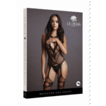 Curvy fishnet bodystocking met jarretelles en hoge hals - Le Desir - Afbeelding 7