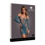 Sexy plus size mini-jurk met visnet en contrast voor curvy silhouet – LIN - Afbeelding 19