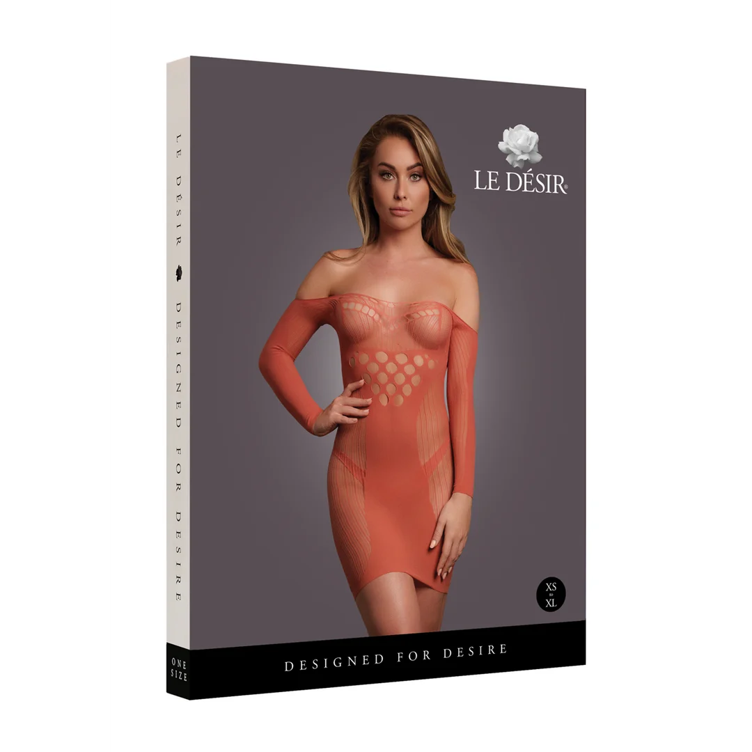 Sexy plus size mini-jurk met visnet en contrast voor curvy silhouet – LIN - Afbeelding 25