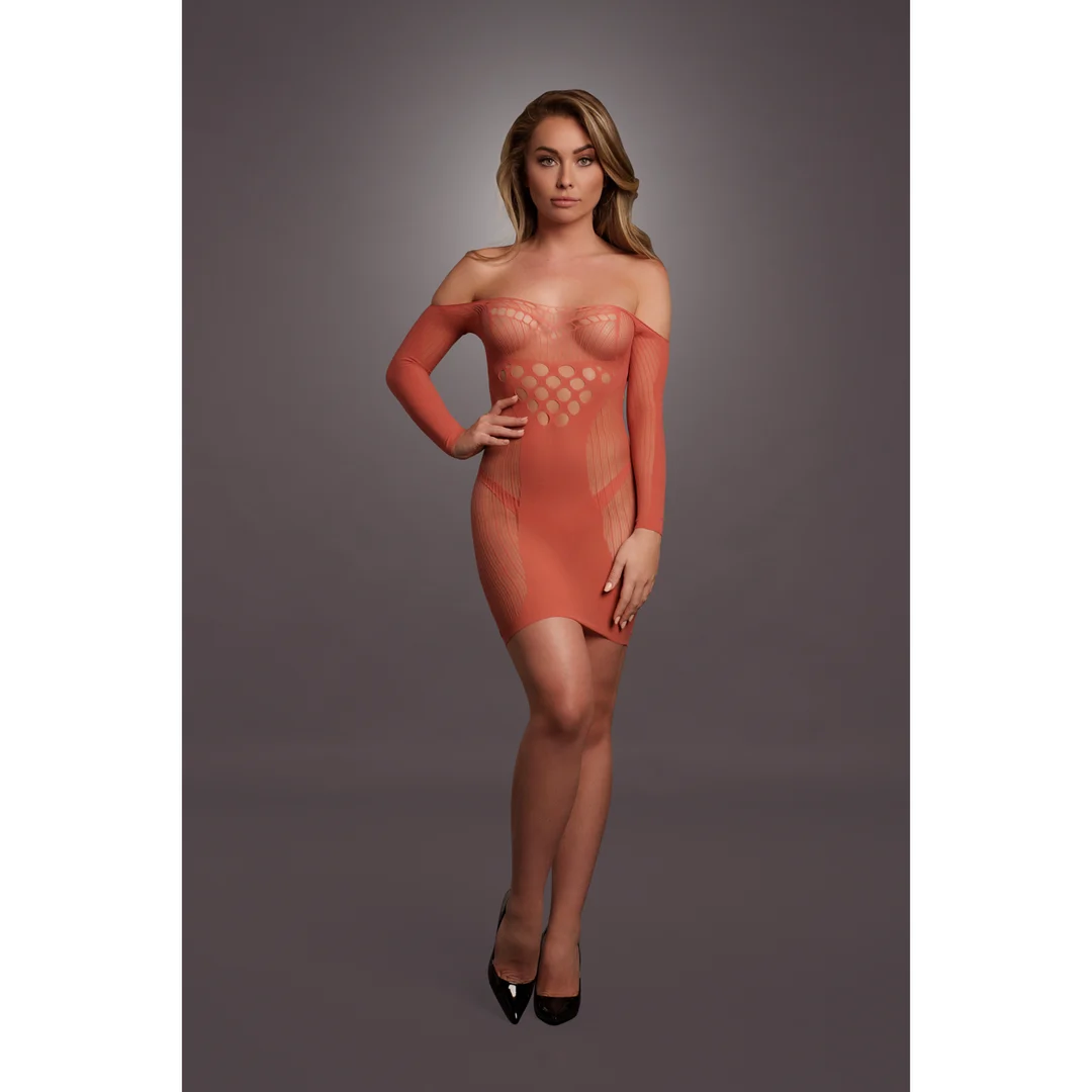 Sexy plus size mini-jurk met visnet en contrast voor curvy silhouet – LIN - Afbeelding 28