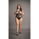 Curvy body met contrasterend visnet voor sexy curvy look – SexyPlus - Afbeelding 6