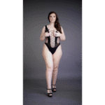 Curvy body met V-hals en opaque panelen voor verleidelijke vormen – LIN - Afbeelding 18