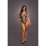 Curvy body met V-hals en opaque panelen voor verleidelijke vormen – LIN - Afbeelding 21