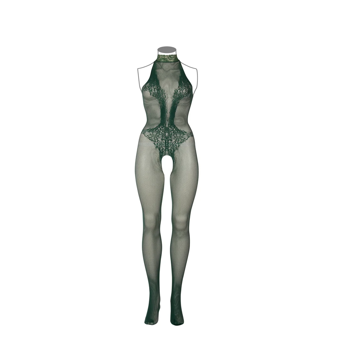 Fishnet kanten bodystocking met open kruis voor sensuele curvy look – LIN - Afbeelding 18