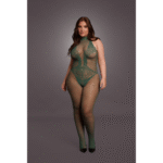 Fishnet kanten bodystocking met open kruis voor sensuele curvy look – LIN - Afbeelding 16