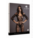 Kanten bodystocking met lange mouwen en open kruis voor curvy – LIN - Afbeelding 19
