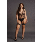 Curvy bodystocking met strass en halter voor verleidelijke look – SexyPlus - Afbeelding 4