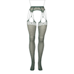 Open kruis panty met shredded fishnet en jarretel-look voor gewaagde looks – LIN - Afbeelding 12