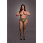 Open kruis panty met shredded fishnet en jarretel-look voor gewaagde looks – LIN - Afbeelding 10