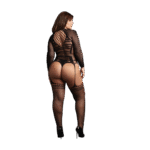 Bodystocking met lange mouwen en korte col voor curvy silhouet – OSX - Afbeelding 5