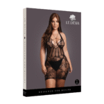 Halterjurk met korsetlook voor curvy allure, sexy XXL lingerie – OSX