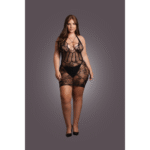 Halterjurk met korsetlook voor curvy allure, sexy XXL lingerie – OSX - Afbeelding 3