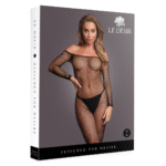 Fishnet bodystocking met off-shoulder look voor curvy silhouet – OSX - Afbeelding 7